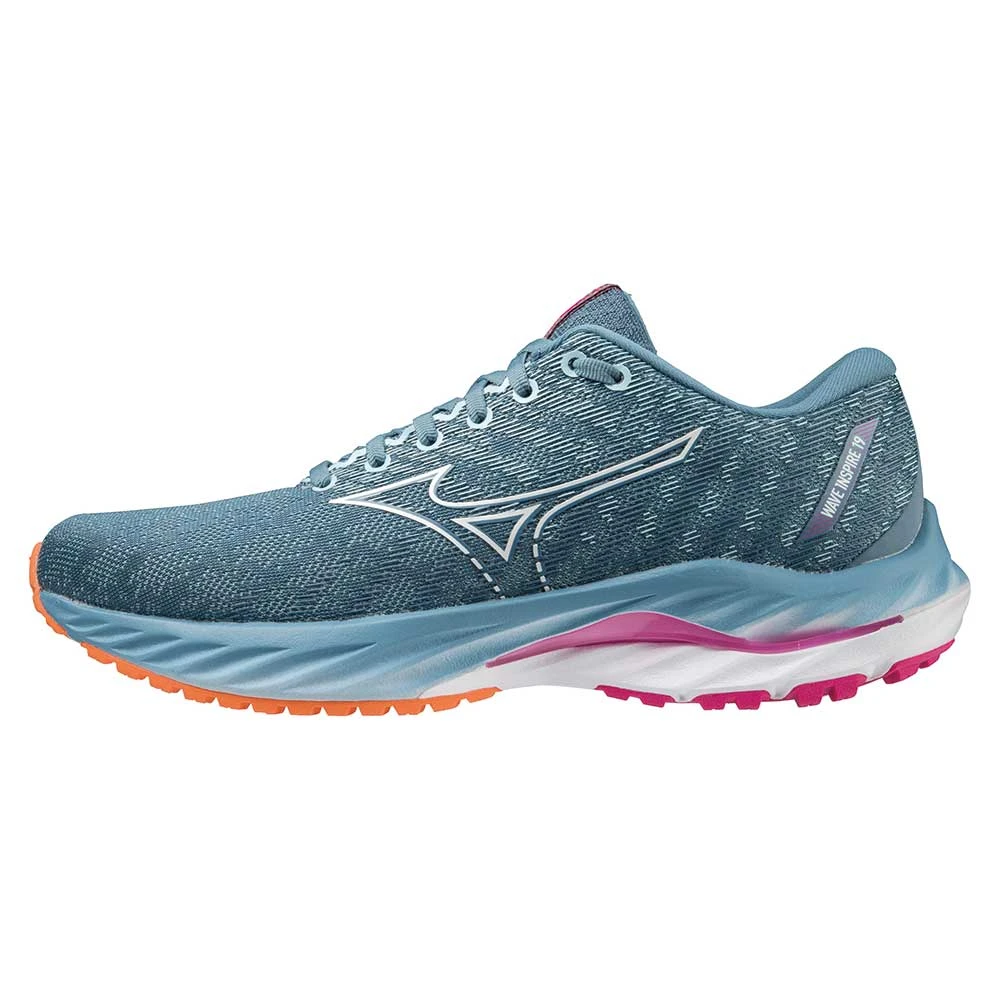 Mizuno Women's Wave Inspire 19 Running Shoe- Provincial Blue/White- Regular (B) 2 Mizuno Women's Wave Inspire 19 Running Shoe- Provincial Blue/White- Regular (B) - Image 2