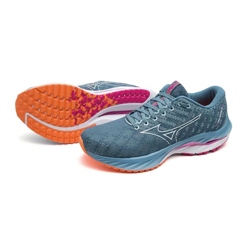 Mizuno Women's Wave Inspire 19 Running Shoe- Provincial Blue/White- Regular (B) 4 Mizuno Women's Wave Inspire 19 Running Shoe- Provincial Blue/White- Regular (B) - Image 4