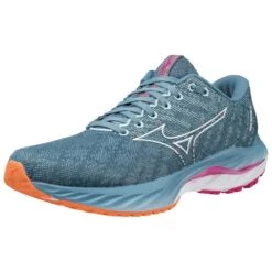 Mizuno Women's Wave Inspire 19 Running Shoe- Provincial Blue/White- Wide (D) 10 Mizuno Women's Wave Inspire 19 Running Shoe- Provincial Blue/White- Wide (D) -PeakStride Sports Sales 411400 5B00 07