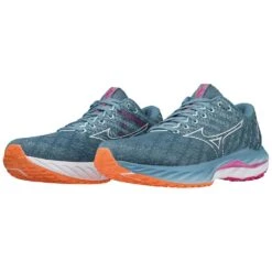 Mizuno Women's Wave Inspire 19 Running Shoe- Provincial Blue/White- Wide (D) 9 Mizuno Women's Wave Inspire 19 Running Shoe- Provincial Blue/White- Wide (D) -PeakStride Sports Sales 411400 5B00 09
