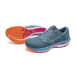 Mizuno Women's Wave Inspire 19 Running Shoe- Provincial Blue/White- Wide (D) 8 Mizuno Women's Wave Inspire 19 Running Shoe- Provincial Blue/White- Wide (D) -PeakStride Sports Sales 411400 5B00 99