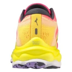 Mizuno Women's Wave Sky 7 Running Shoe - High/Vis Pink/Ombre Blue - Regular (B) -PeakStride Sports Sales 411413 1VRE 05