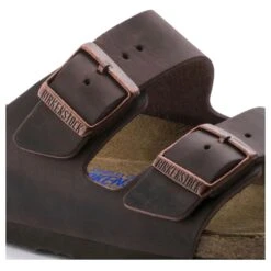 Birkenstock Arizona Soft Footbed Habana Dark Brown Oiled Leather Sandal- Regular/Wide 8 Birkenstock Arizona Soft Footbed Habana Dark Brown Oiled Leather Sandal- Regular/Wide -PeakStride Sports Sales 452761 detail 1