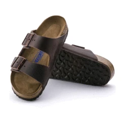 Birkenstock Arizona Soft Footbed Habana Dark Brown Oiled Leather Sandal- Regular/Wide 7 Birkenstock Arizona Soft Footbed Habana Dark Brown Oiled Leather Sandal- Regular/Wide -PeakStride Sports Sales 452761 sole