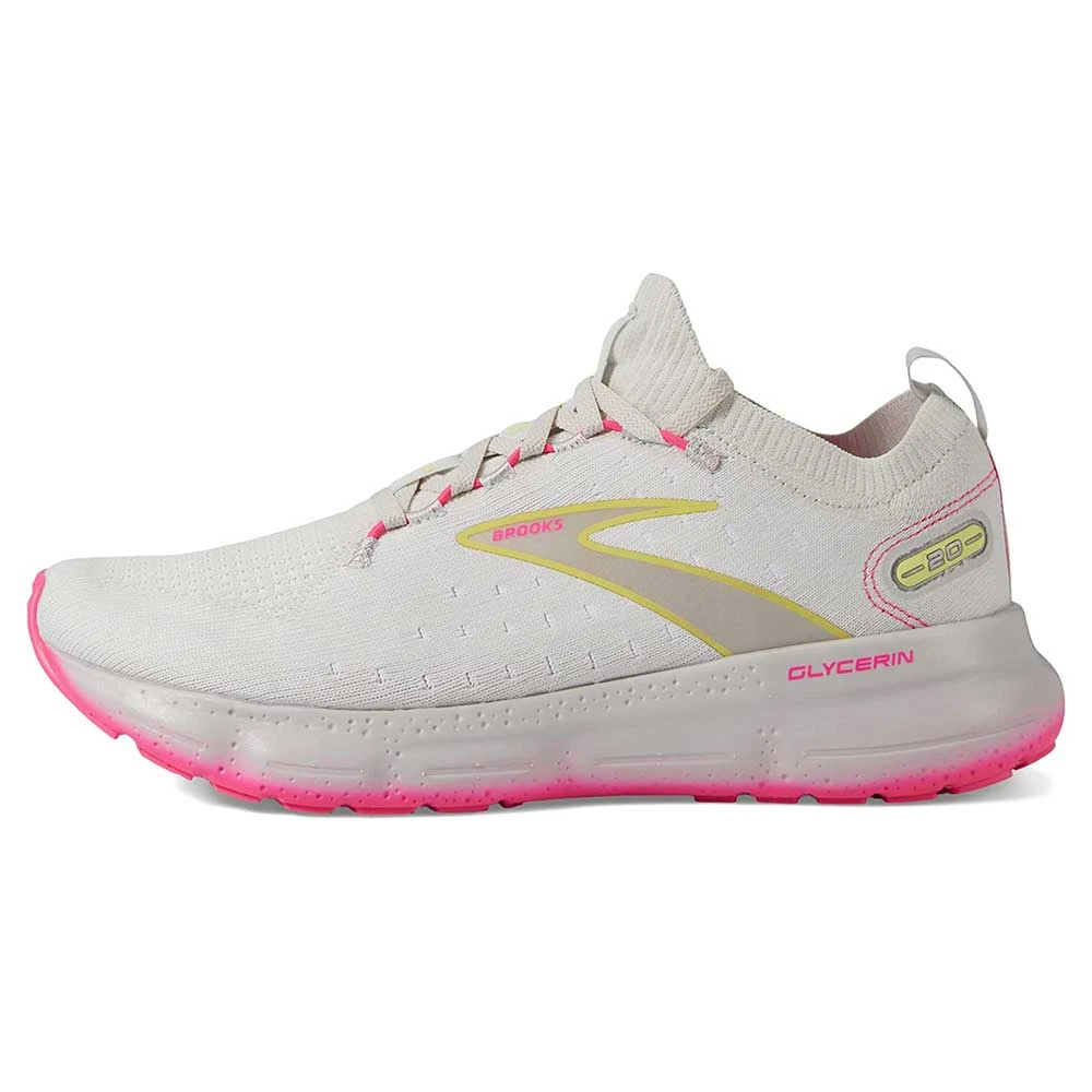 BROOKS Women's Glycerin StealthFit 20 Running Shoe - Grey/Yellow/Pink - Regular (B) 2 BROOKS Women's Glycerin StealthFit 20 Running Shoe - Grey/Yellow/Pink - Regular (B) - Image 2