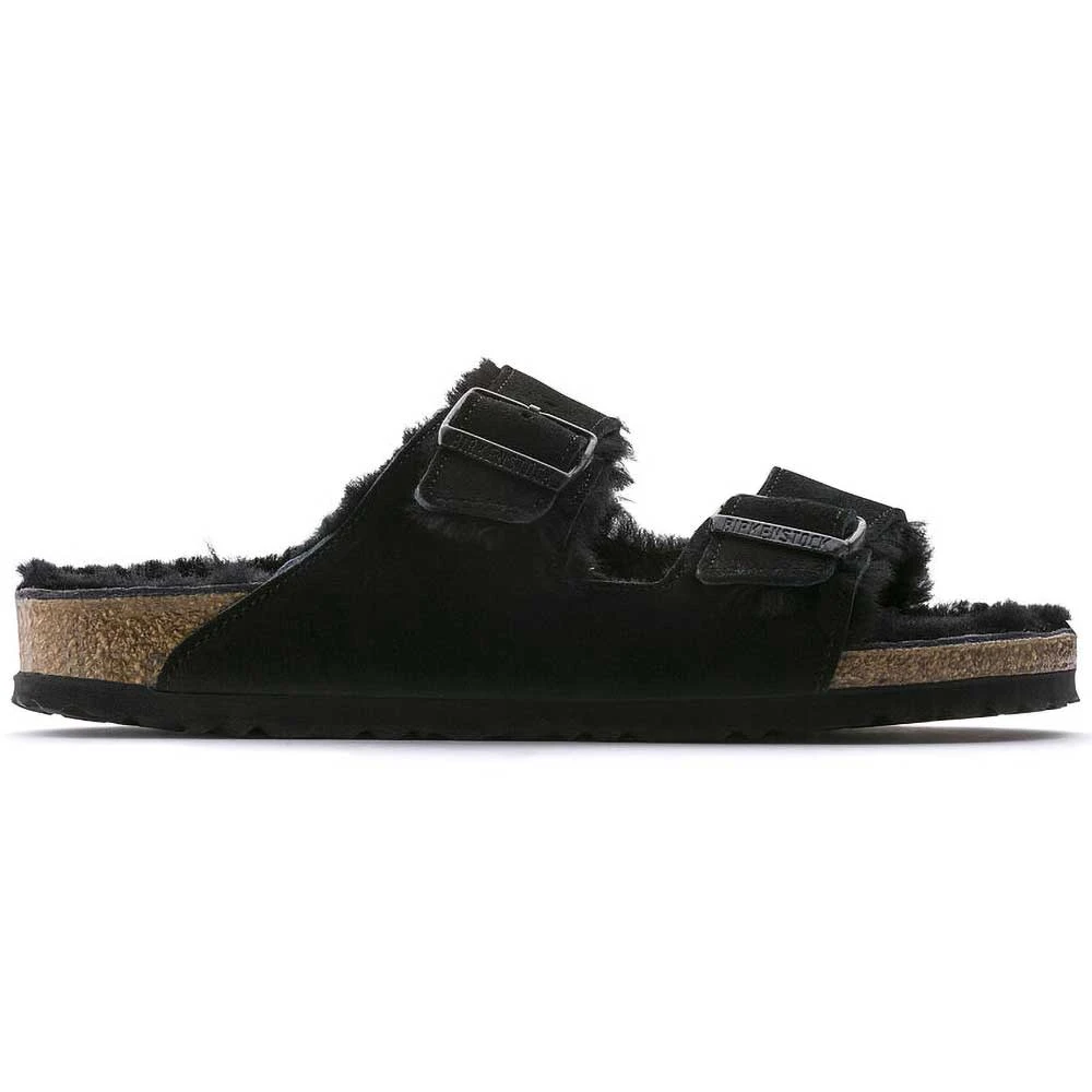 Birkenstock Arizona Shearling Sandal - Black - Regular/Wide 2 Birkenstock Arizona Shearling Sandal - Black - Regular/Wide - Image 2