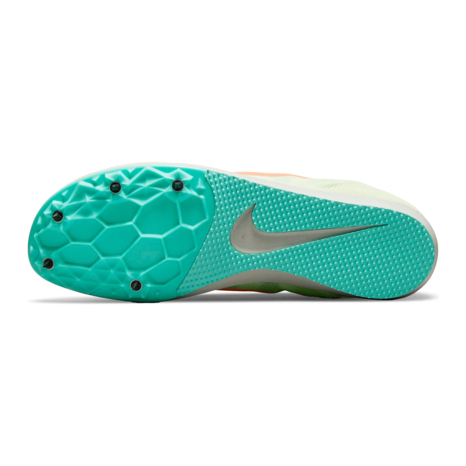 Nike Unisex Zoom Rival D Track Spike - Barely Volt/Hyper Orange/Dynamic Turq - Regular (D) 6 Nike Unisex Zoom Rival D Track Spike - Barely Volt/Hyper Orange/Dynamic Turq - Regular (D) - Image 6