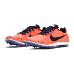 Nike Unisex Zoom Rival D 10 Track Spike - Bright Mango/Blackened Blue/Purple Pulse-Regular (D) -PeakStride Sports Sales 907566 800 PHCFH001 2000