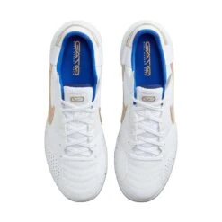Unisex Nike Streetgato IC Soccer Shoes- White/Metallic Gold/Hyper Royal - Regular (D) -PeakStride Sports Sales AURORA DC8466 174 PHCTH001 2000