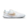 Unisex Nike Streetgato IC Soccer Shoes- White/Metallic Gold/Hyper Royal - Regular (D)