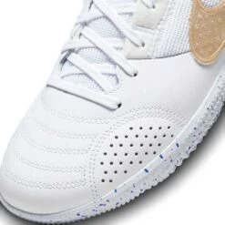 Unisex Nike Streetgato IC Soccer Shoes- White/Metallic Gold/Hyper Royal - Regular (D) -PeakStride Sports Sales AURORA DC8466 174 PHSYD001 2000