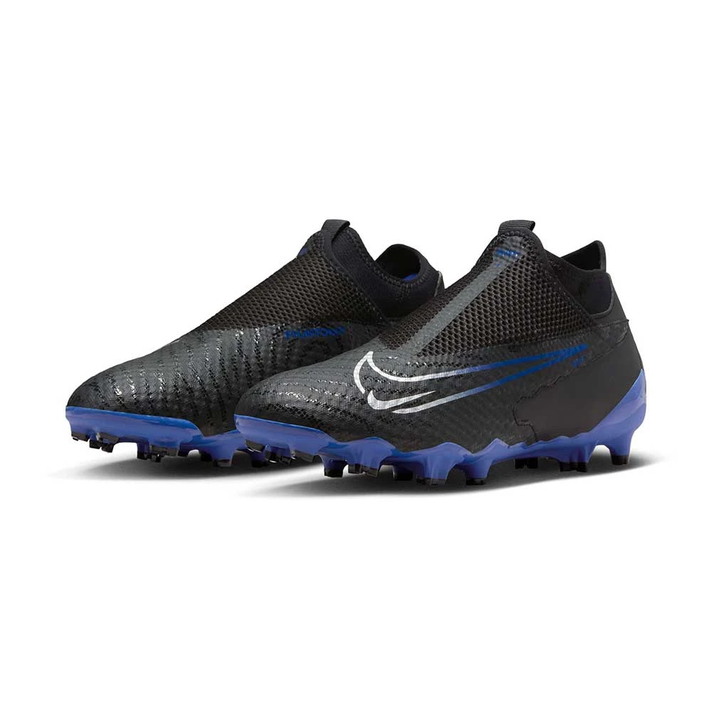 Nike Phantom GX Academy Dynamic Fit MG Soccer Cleat - Black/Chrome-Hyper Royal- Regular (D) 3 Nike Phantom GX Academy Dynamic Fit MG Soccer Cleat - Black/Chrome-Hyper Royal- Regular (D) - Image 3