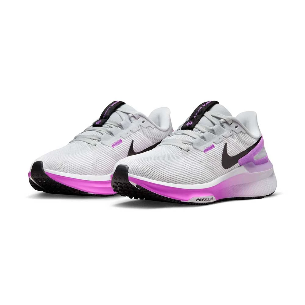 Women's Nike Air Zoom Structure 25 Running Shoe - White/Black-Pure Platinum-Fuchsia Dream- Regular (B) 2 Women's Nike Air Zoom Structure 25 Running Shoe - White/Black-Pure Platinum-Fuchsia Dream- Regular (B) - Image 2