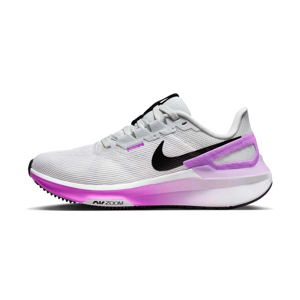 Women's Nike Air Zoom Structure 25 Running Shoe - White/Black-Pure Platinum-Fuchsia Dream- Regular (B) 3 Women's Nike Air Zoom Structure 25 Running Shoe - White/Black-Pure Platinum-Fuchsia Dream- Regular (B) - Image 3