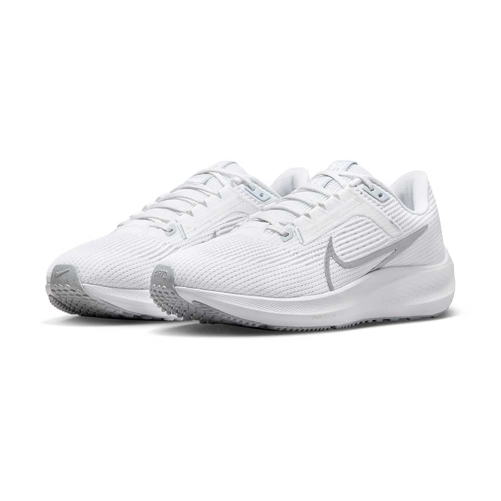 Nike Women's Air Zoom Pegasus 40 Running Shoe- White/Metallic Silver/Pure Platinum- Regular (B) 2 Nike Women's Air Zoom Pegasus 40 Running Shoe- White/Metallic Silver/Pure Platinum- Regular (B) - Image 2