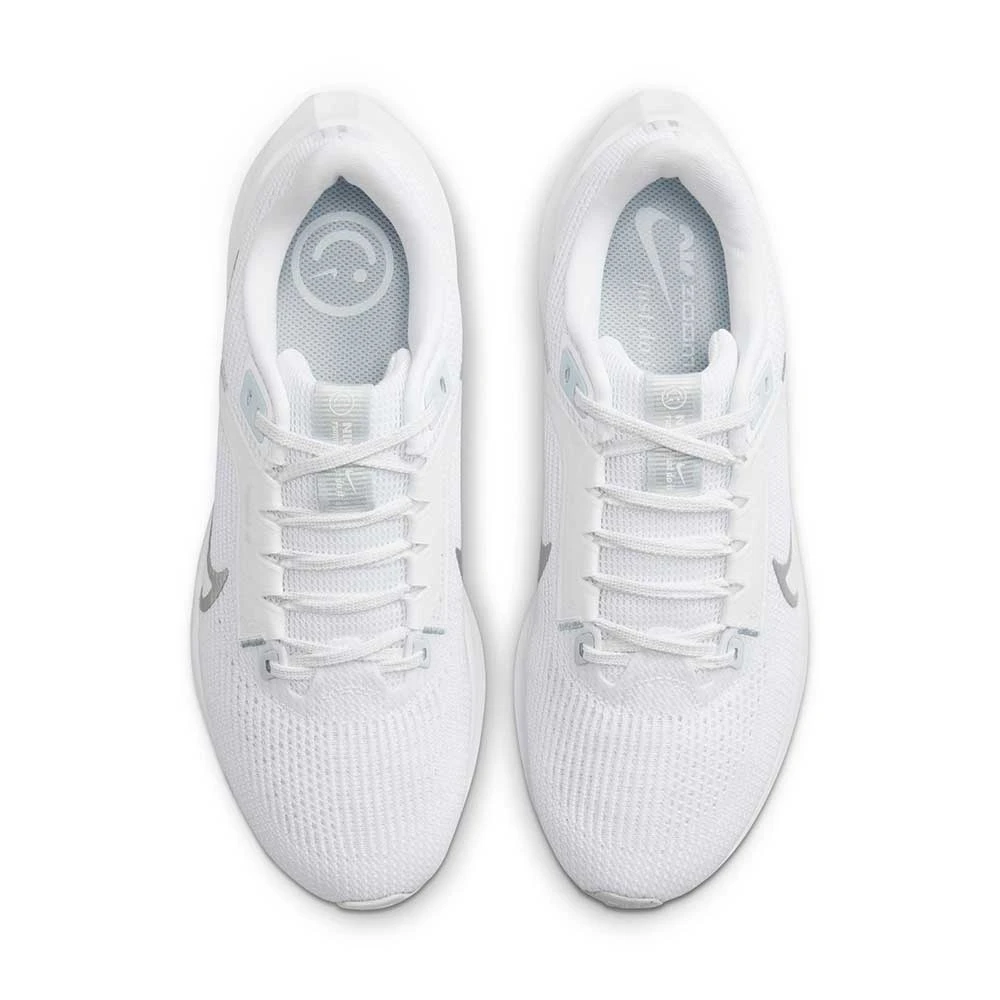 Nike Women's Air Zoom Pegasus 40 Running Shoe- White/Metallic Silver/Pure Platinum- Regular (B) 4 Nike Women's Air Zoom Pegasus 40 Running Shoe- White/Metallic Silver/Pure Platinum- Regular (B) - Image 4