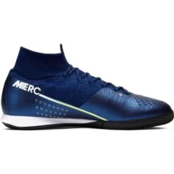 Nike Unisex Superfly 7 Elite MDS IC Soccer Cleat - Blue Void/White/Black/Metallic Silver -PeakStride Sports Sales BQ5470 401 PHSRH001