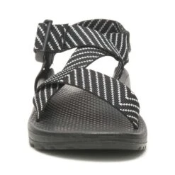 Chaco Women's Mega Z Cloud Sandal- Vibin Black/White - Regular (B) -PeakStride Sports Sales CHAW JCH109492 032222 S23 090 1