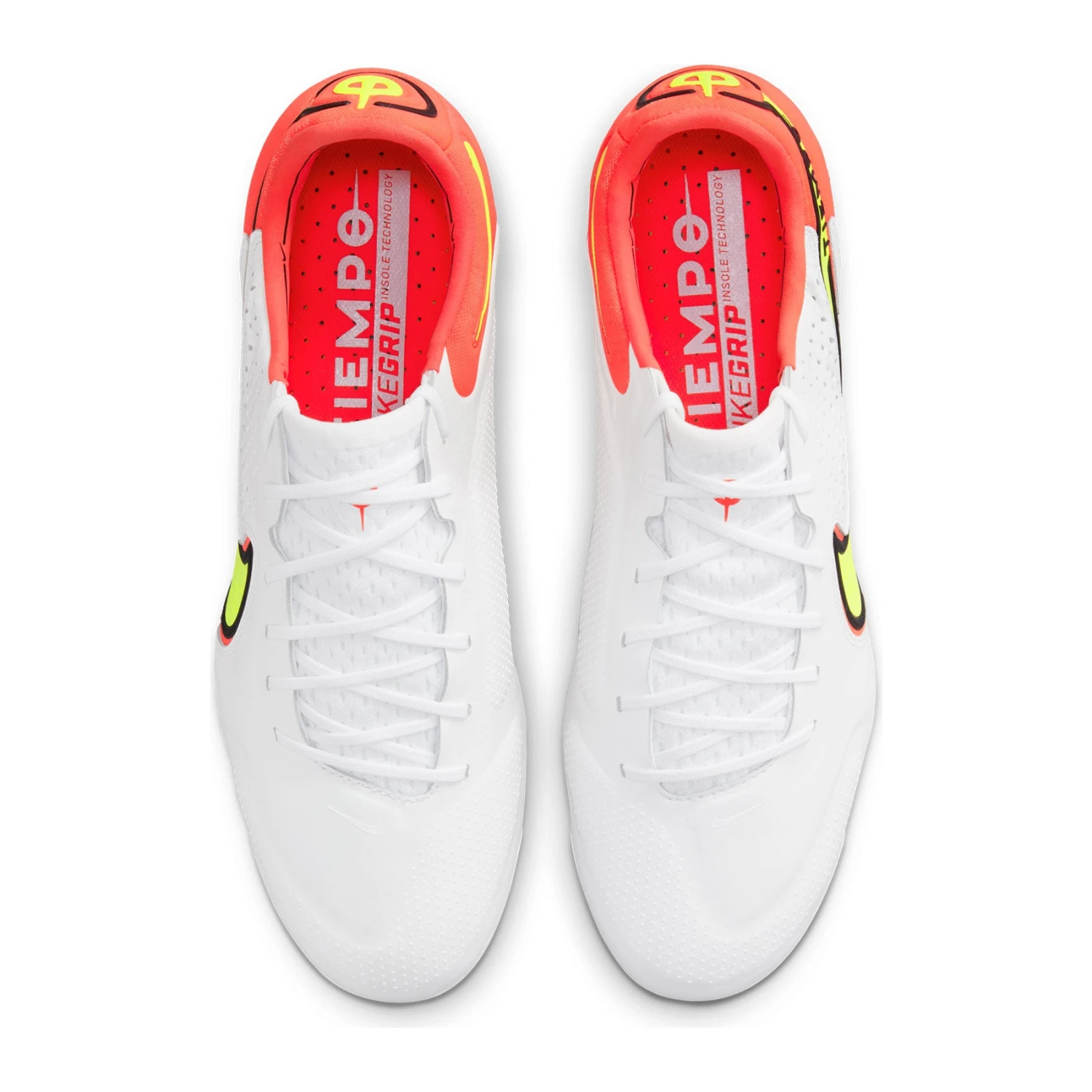 Nike Unisex Tiempo Legend 9 Elite FG Soccer Shoe - White/Volt/Bright Crimson - Regular (D) 5 Nike Unisex Tiempo Legend 9 Elite FG Soccer Shoe - White/Volt/Bright Crimson - Regular (D) - Image 5