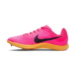 Unisex Nike Zoom Rival Track And Field Distance Spikes- Hyper Pink/Black/Laser Orange - Regular (D) -PeakStride Sports Sales DC8725 600 PHSLH001 1