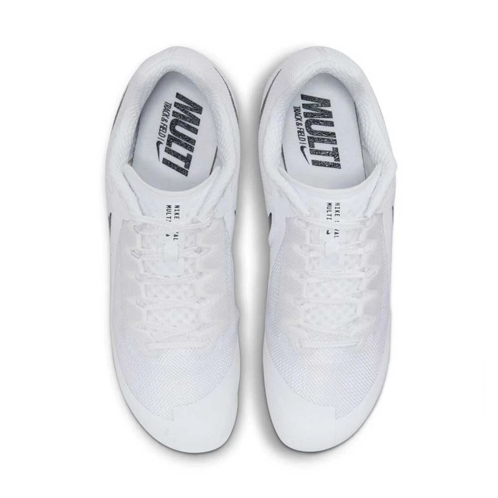 Unisex Nike Zoom Rival Multi Track Spike - White/Black/Metallic Silver - Regular (D) 4 Unisex Nike Zoom Rival Multi Track Spike - White/Black/Metallic Silver - Regular (D) - Image 4