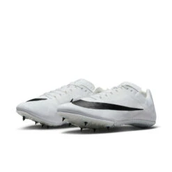 Unisex Nike Zoom Rival Sprint Spike- White/Black/Metallic Silver- Regular (D) 10 Unisex Nike Zoom Rival Sprint Spike- White/Black/Metallic Silver- Regular (D) -PeakStride Sports Sales DC8753 100 PHCFH001