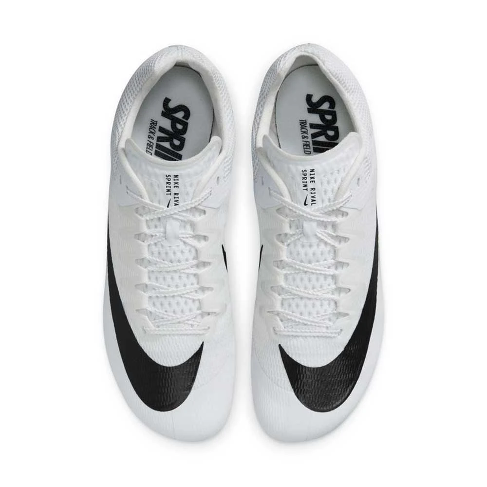 Unisex Nike Zoom Rival Sprint Spike- White/Black/Metallic Silver- Regular (D) 4 Unisex Nike Zoom Rival Sprint Spike- White/Black/Metallic Silver- Regular (D) - Image 4