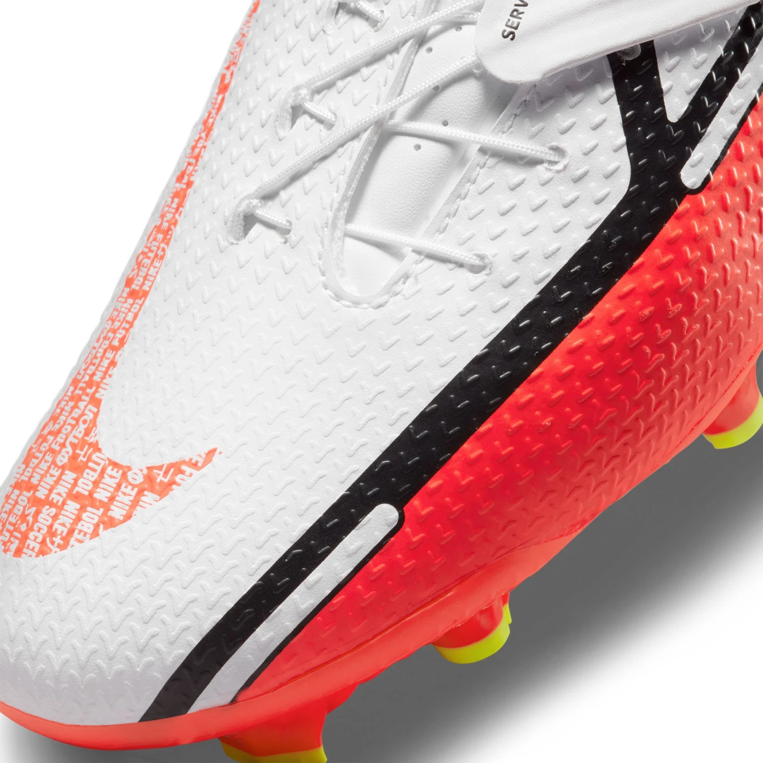 Nike Unisex Phantom GT2 Academy Flyease FG/MG Soccer Shoe - White/Bright Crimson/Volt 7 Nike Unisex Phantom GT2 Academy Flyease FG/MG Soccer Shoe - White/Bright Crimson/Volt - Image 7