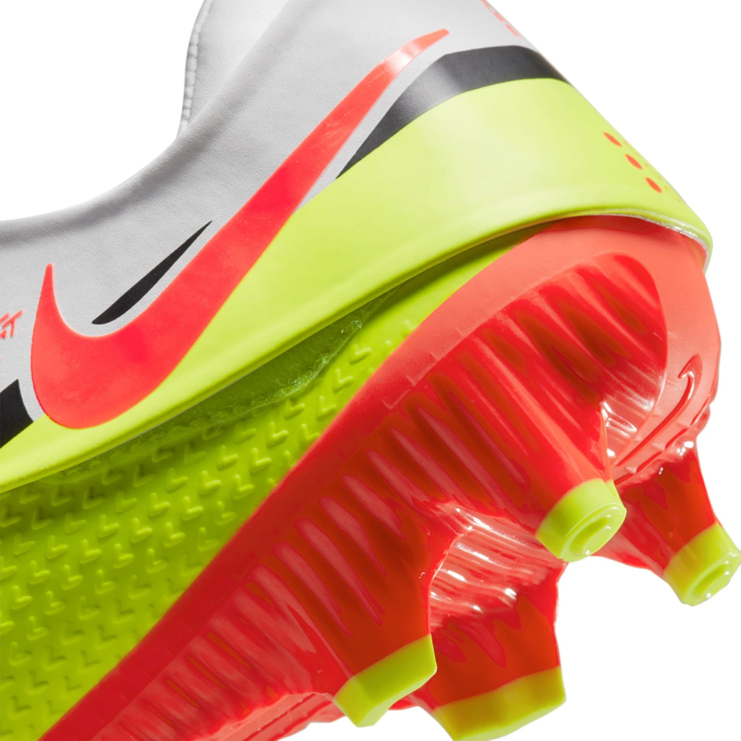Nike Unisex Phantom GT2 Academy Flyease FG/MG Soccer Shoe - White/Bright Crimson/Volt 8 Nike Unisex Phantom GT2 Academy Flyease FG/MG Soccer Shoe - White/Bright Crimson/Volt - Image 8
