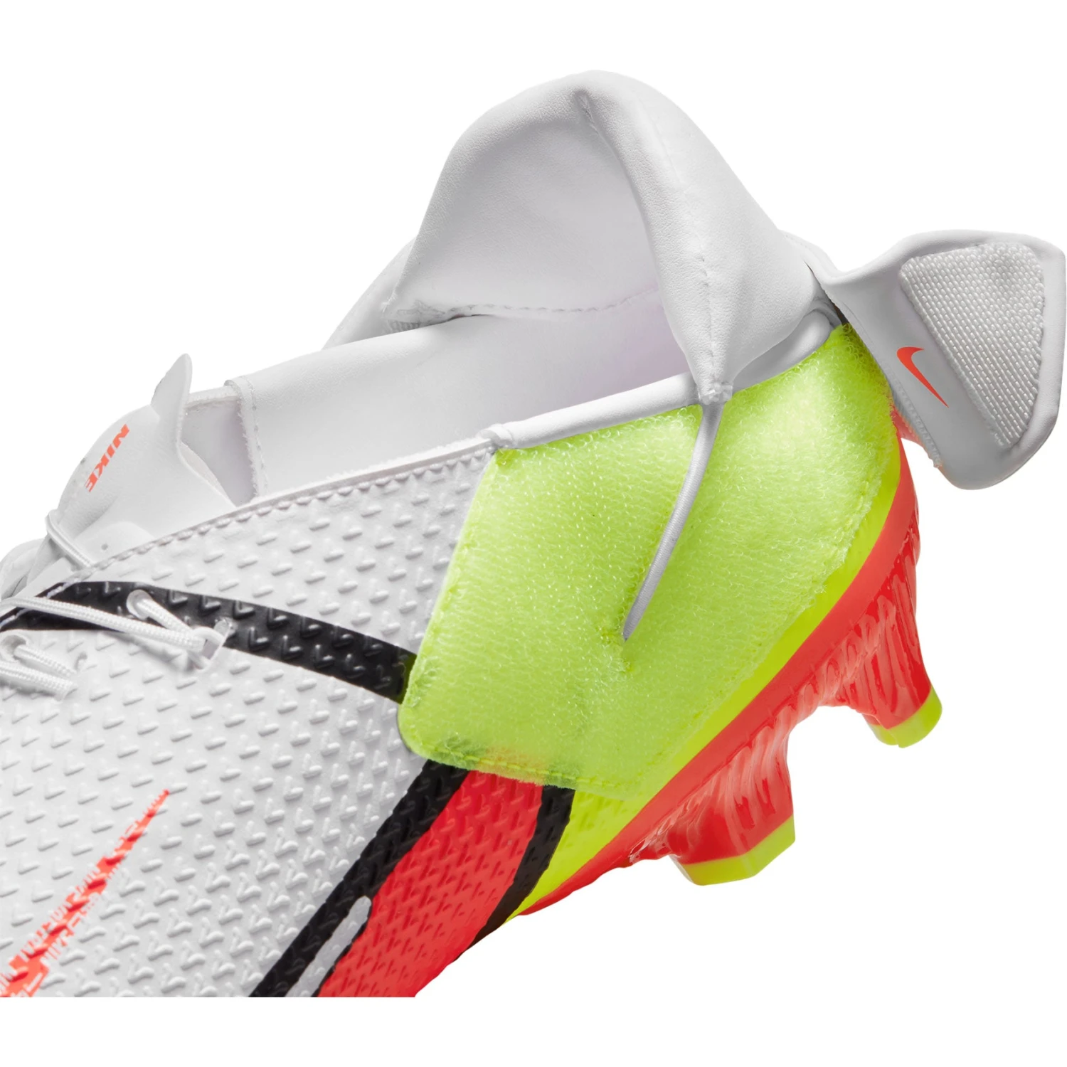 Nike Unisex Phantom GT2 Academy Flyease FG/MG Soccer Shoe - White/Bright Crimson/Volt 10 Nike Unisex Phantom GT2 Academy Flyease FG/MG Soccer Shoe - White/Bright Crimson/Volt - Image 10