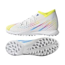 ADIDAS Unisex Predator Edge .3 TF Soccer Shoe - Ftwr White/Solar Yellow/Powder Blue - Regular (D) 6 ADIDAS Unisex Predator Edge .3 TF Soccer Shoe - Ftwr White/Solar Yellow/Powder Blue - Regular (D) -PeakStride Sports Sales GW0951