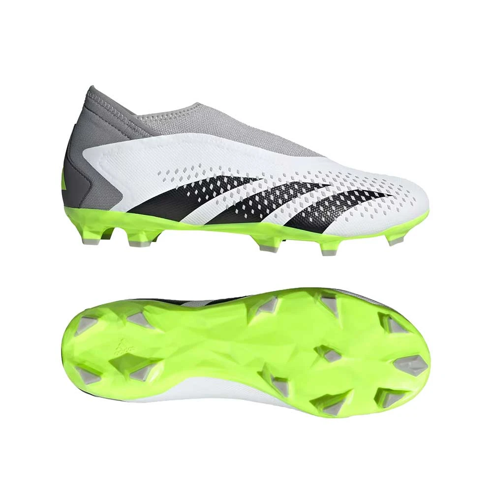 ADIDAS Unisex Predator Accuracy .3 Laceless FG - Cloud White/ Core Black / Lucid Lemon- Regular (D) 7 ADIDAS Unisex Predator Accuracy .3 Laceless FG - Cloud White/ Core Black / Lucid Lemon- Regular (D) - Image 7