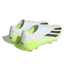 Unisex Adidas X CRAZYFAST.1 FG Soccer Shoe - Cloud White/ Core Black/ Lucid Lemon - Regular (D) 9 Unisex Adidas X CRAZYFAST.1 FG Soccer Shoe - Cloud White/ Core Black/ Lucid Lemon - Regular (D) -PeakStride Sports Sales HQ4516 6 FOOTWEAR Photography BackLateralTopView white 1024x1024 d1dc7eab e531 4b4e b570 7b57adc0b099