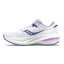 Saucony Women's Triumph 21 Running Shoe - White/Indigo - Regular (B) -PeakStride Sports Sales S10881 31 2 1