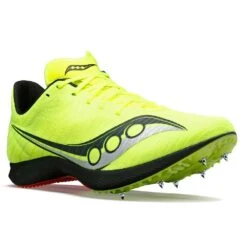 Saucony Women's Velocity MP Track Spike - Citron/Black - Regular (B) 9 Saucony Women's Velocity MP Track Spike - Citron/Black - Regular (B) -PeakStride Sports Sales S19099 05 5