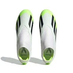ADIDAS Unisex X Crazyfast .3 Laceless FG Soccer Cleat - Cloud White / Core Black / Lucid Lemon- Regular (D) 13 ADIDAS Unisex X Crazyfast .3 Laceless FG Soccer Cleat - Cloud White / Core Black / Lucid Lemon- Regular (D) -PeakStride Sports Sales X CRAZYFAST.3 LL FG White HQ4515 02 standard