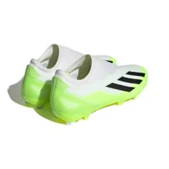 ADIDAS Unisex X Crazyfast .3 Laceless FG Soccer Cleat - Cloud White / Core Black / Lucid Lemon- Regular (D) 12 ADIDAS Unisex X Crazyfast .3 Laceless FG Soccer Cleat - Cloud White / Core Black / Lucid Lemon- Regular (D) -PeakStride Sports Sales X CRAZYFAST.3 LL FG White HQ4515 05 standard