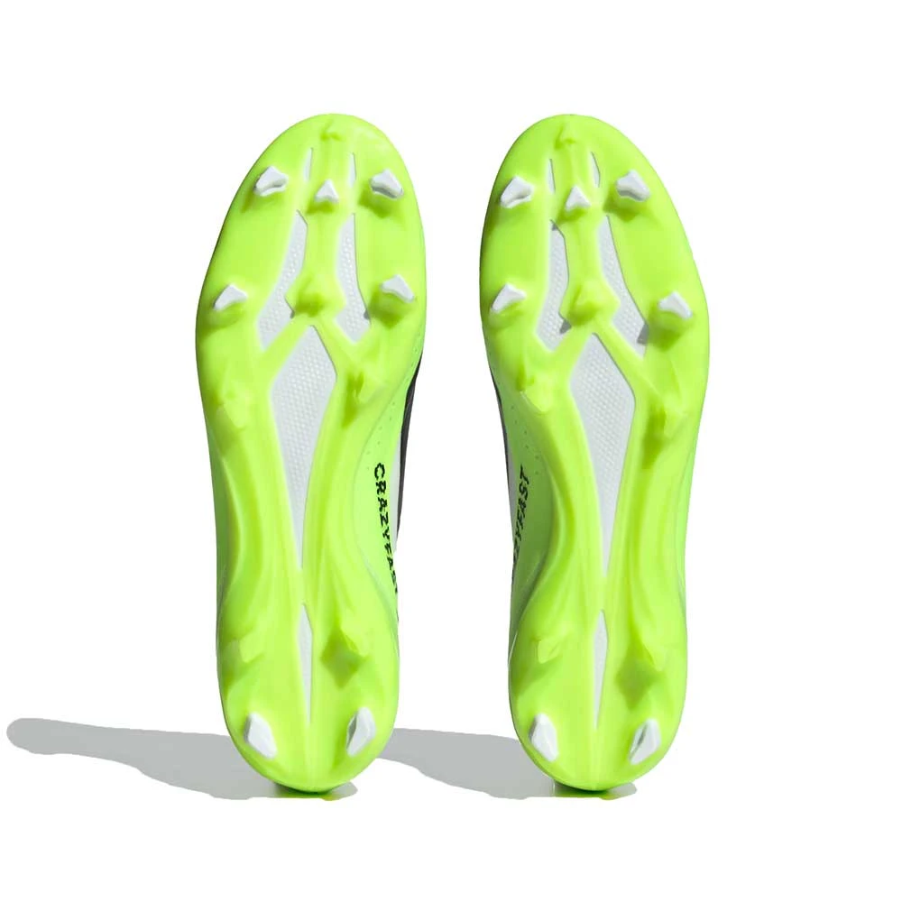 ADIDAS Unisex X Crazyfast .3 FG Cleats- Cloud White / Core Black / Lucid Lemon- Regular (D) 7 ADIDAS Unisex X Crazyfast .3 FG Cleats- Cloud White / Core Black / Lucid Lemon- Regular (D) - Image 7