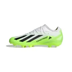 ADIDAS Unisex X Crazyfast .3 FG Cleats- Cloud White / Core Black / Lucid Lemon- Regular (D) 10 ADIDAS Unisex X Crazyfast .3 FG Cleats- Cloud White / Core Black / Lucid Lemon- Regular (D) -PeakStride Sports Sales X Crazyfast.3 Firm Ground Cleats White HQ4534 06 standard
